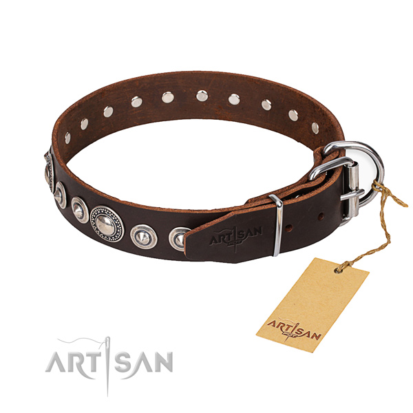 Awesome leather collar for your beloved canine