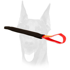 Pocket toy of French Linen with a comfy handle for Doberman