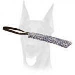 Narrow Doberman bite tug of French Linen