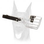 Great "no-bite" Wire Basket Muzzle for your Doberman