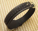 Fashion Flat Leather Dog Collar for Doberman
