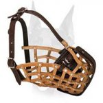 Great design K9 police leather muzzle for Doberman