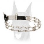 Stainless steel Doberman pinch prong collar with nylon loop 1/8 inch (3.2 mm)