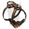 Handpainted agitation leather harness "Flames" for Doberman