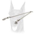 Chrome Plated Steel Doberman Coupler for Walking 2 dogs