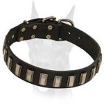 Best fitting decorated leather collar for Doberman