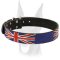 Luxury style United Kingdom Pride leather Doberman collar