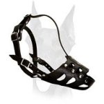 Extra Strong Comfortable Leather Muzzle for Doberman