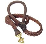 Braided Leather Dog Leash 4 foot-Braided Lead Doberman