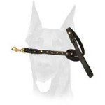 Studded leather Doberman leash