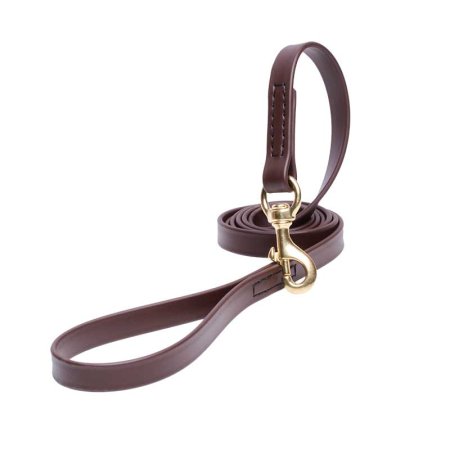 Brown Waterproof Doberman Leash Made of Biothane