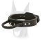 Agitation Leather Collar with Strong padded Handle for Doberman