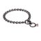 "Fur Protector" Black Stainless Steel Doberman Choke Collar - 1/6 inch (4 mm) wire diameter