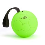 Inflatable Leather Ball Dog Toy With Handle - Lime Green - 6.25" (16 cm)