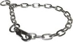Chrome Fur Saver Collar/Choke Chain Collar with SNAP HOOK 1/9 inch (3 mm)