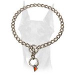Choke Doberman collar of stainless steel with quality label 1/9 inch (3 mm)