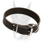 Super strong heavy duty leather Doberman collar