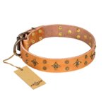 "Top-Flight" FDT Artisan Walking Top-Notch Tan Leather Doberman Collar