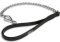 Doberman Chain Leash with Leather Handle