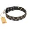 'Romantic Breeze' FDT Artisan Leather Doberman Collar with Sparkling