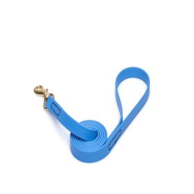 Blue Waterproof Doberman Leash Made of Biothane
