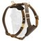 Lightweight Leather Dog Harness for Doberman Puppy Walking and Training
