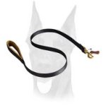 Nylon dog leash with support material on the handle for Doberman