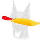 Doberman bite tug of French Linen with one handle