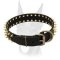 Spiked leather Doberman collar