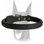 Gorgeous Looking Decorated Leather Doberman Collar