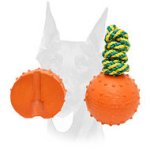 Solid rubber water ball for Doberman training - 2 1/3 inch