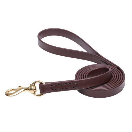 Brown Waterproof Doberman Leash Made of Biothane