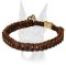 Extraordinary braided leather choke Doberman collar