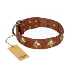 'Flight of Fancy' FDT Artisan Adorned Leather Doberman Collar