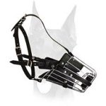 'No Mash' Fully Leather Padded Basket Doberman Muzzle for Agitation Training