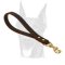Leather 12" Traffic Lead for Training Your Doberman