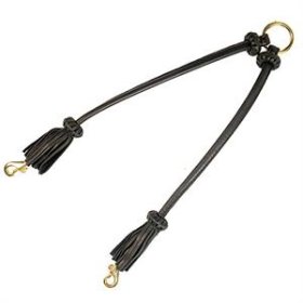 Fancy decorated leather Doberman leash coupler