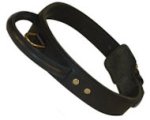 Latigo Leather Agitation Dog Collar With Handle for Doberman