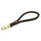 Short round leather leash for Doberman