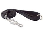 Flat Leather Leash 3/4",6FT,quick release snap hook for Doberman