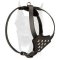 Walking and training leather Doberman puppy harness with studs