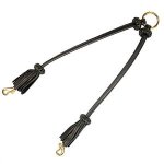 Fancy decorated leather Doberman leash coupler