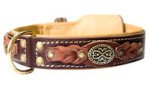 Handcrafted Leather dog collars for Doberman handmade