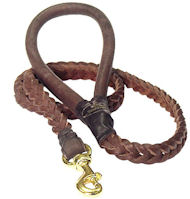 4 FT Braided Leather Dog Leashes for Doberman