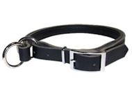 Adjustable Leather Slip Collar& NICKEL hardware Doberman