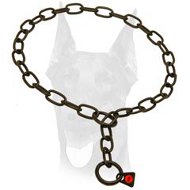 Black Doberman fur saver of stainless steel 1/8 inch (3 mm)
