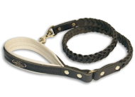 Customize Braided Leather Leash 4 ft for Doberman