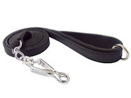 Flat Leather Leash 3/4",6FT,quick release snap hook for Doberman