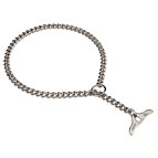 Choke dog collar with toggle steel chromium plated 1/9 inch (3 mm) Choke dog collar with toggle steel chromium plated 1/9 inch (3 mm)