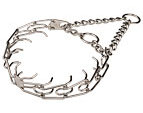Doberman pinch collar of Chrome Plated Steel - 1/6 inch (3.99 mm) link diameter Doberman pinch collar of Chrome Plated Steel - 1/6 inch (3.99 mm) link diameter